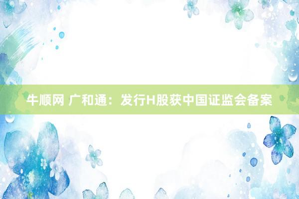 牛顺网 广和通：发行H股获中国证监会备案