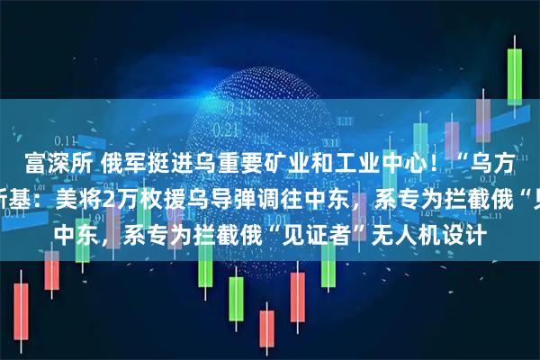 富深所 俄军挺进乌重要矿业和工业中心！“乌方愿意停火！”泽连斯基：美将2万枚援乌导弹调往中东，系专为拦截俄“见证者”无人机设计